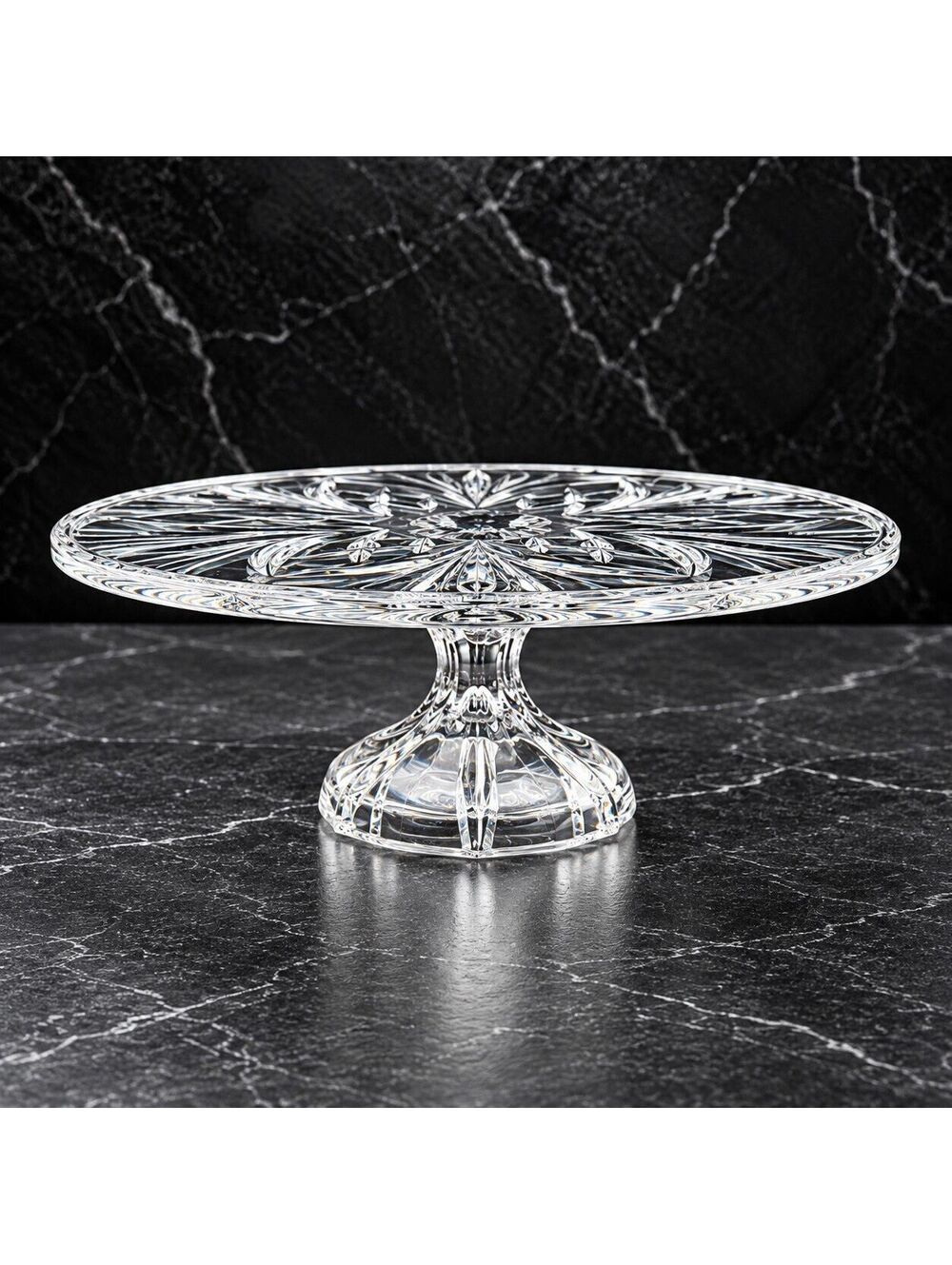 Vintage Marquis by Waterford Crystal 9” Pedestal Cake Stand Serving Plate w/ Box
